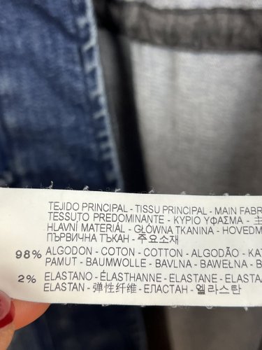 Riflová bunda ZARA 100 % bavlna a 100 % kůže