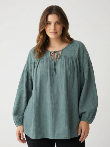 Oversize tunika Made in Italy s podílem bavlny