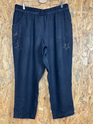Oversize kalhoty Tredy 100 % len