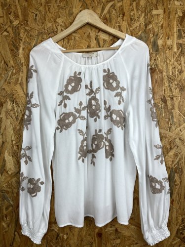 Tunika Cream s podílem bavlny a viskozy