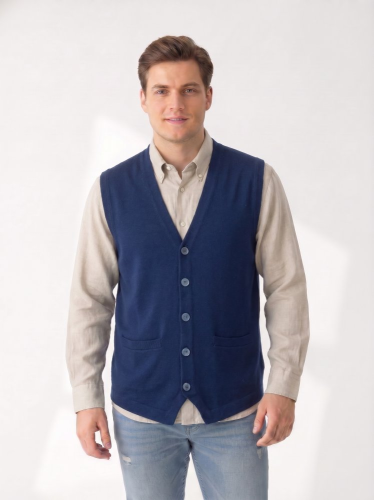 Námořní vesta Brooks Brothers 100 % merino vlna