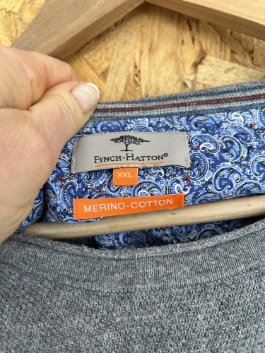 Oversize svetr Fynch Hatton 55 % merino vlna 45 % bavlna