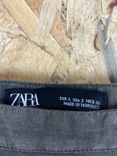 Přírodní sukně ZARA 60 % len 40 % bavlna