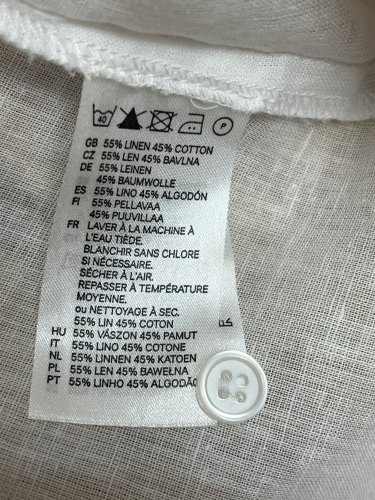 Prodloužená tunika H&M 55 % len 45 % bavlna