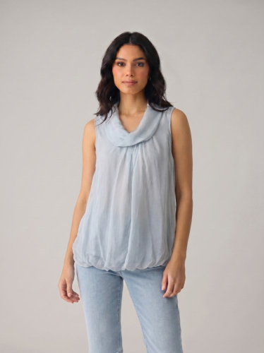 Hedvábný top Made in Italy 100 % hedvábí