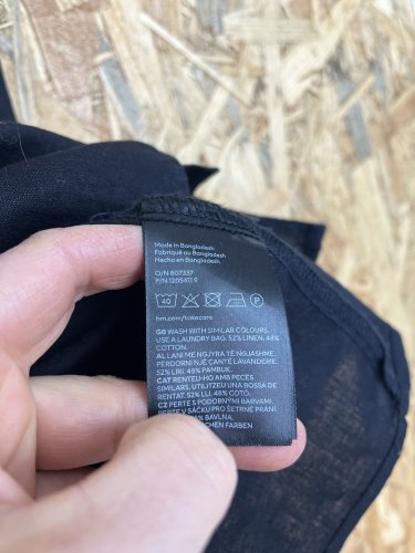 Oversize košile H&M 52 % len 48 % bavlna