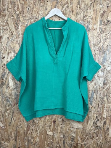 Oversize vaflová tunika Made in Italy 100 % bavlna