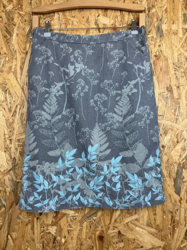 Přírodní sukně White Stuff 50 % len 50 % bavlna