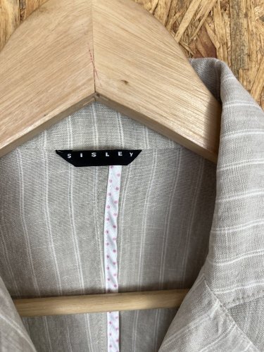 Lněné sako Sisley 100 % len