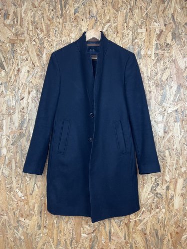 Pánský kabát ZARA s podílem vlny a polyesteru