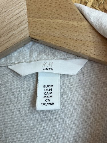 Lněná košile H&M 100 % len