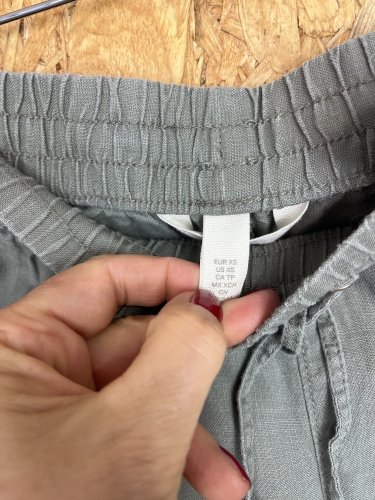 Lněné kalhoty H&M 100 % len