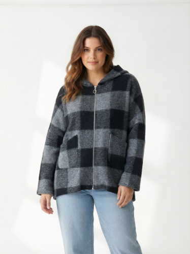 Oversize kabát Made in Italy 20 % vlna
