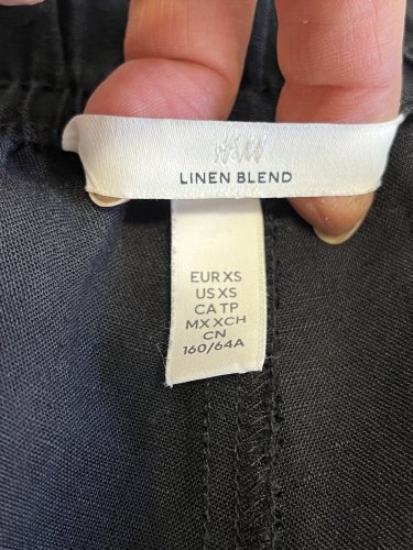 Široké kalhoty H&M s podílem bavlny a lnu