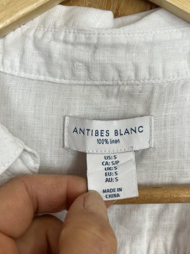 Lněná tunika Antibes Blanc 100 % len
