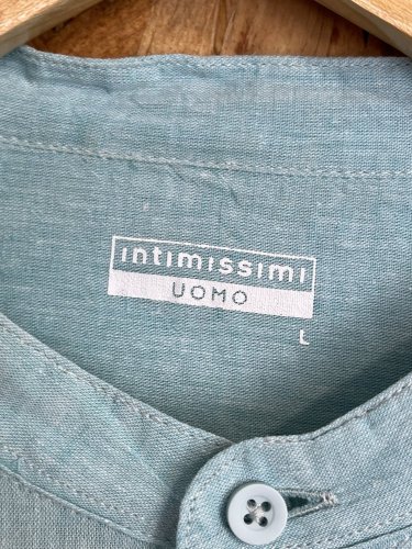 Pánská košile Intimissimi 55 % len 45 % bavlna