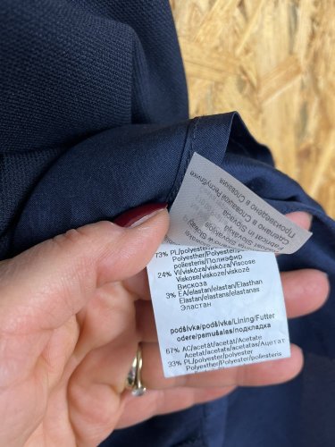 Námořní šaty Pietro Filipi 73 % polyester 24 % viskoza