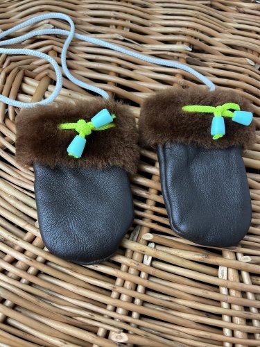 Dětské rukavice Made in Italy 100 % kůže a 100 % beran