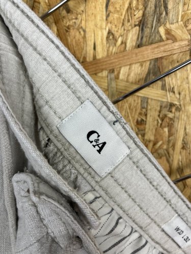 Pánské kalhoty C&A 70 % len 30 % bavlna