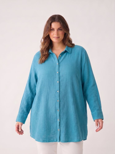 Oversize vaflová tunika Ulla Popken 100 % bavlna