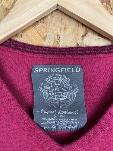 Vlněný svetr Springfield 100 % vlna