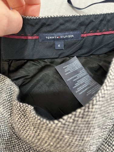 Vlněná sukně Tommy Hilfiger 53 % vlna 12 % hedvábí