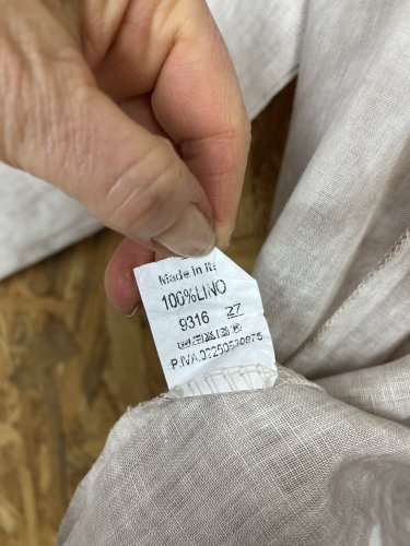 Lněný kardigan Made in Italy 100 % len