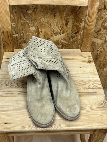 Velurové kozačky Made in Italy 100 % kůže