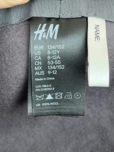 Dětský klobouk H&M 100 % vlna