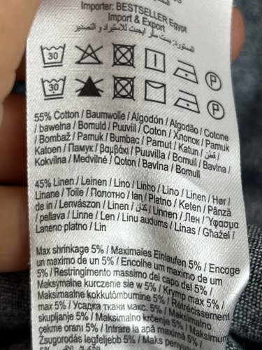 Přírodní košile ONLY & SONS 55 % bavlna 45 % len