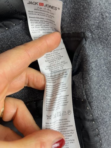 Vlněné sako Jack&Jones 50 % vlna 50 % polyester