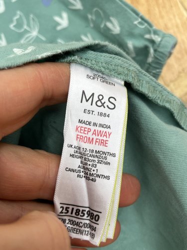 Dětské šaty Marks&Spencer 100 % bavlna