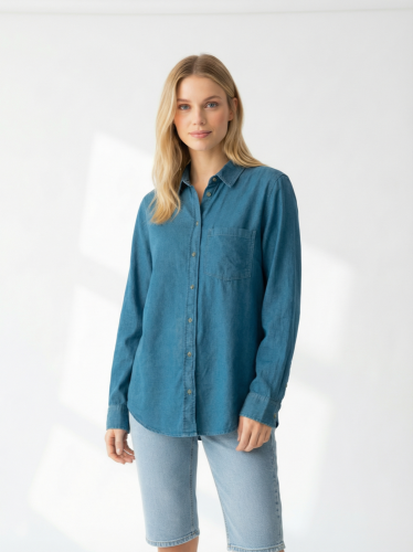 Košile H&M 48 % bavlna 52 % len