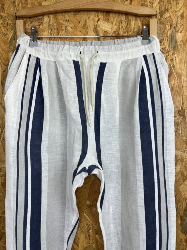 Lněné kalhoty Made in Italy 100 % len