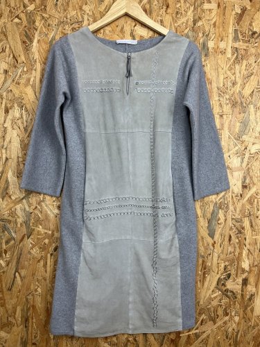 Šaty Fabiana Filippi s podílem kašmíru a kůže