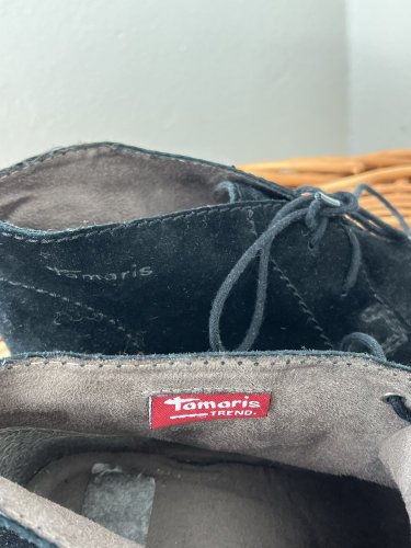 Boty na klínu Tamaris 100 % kůže