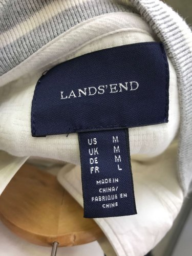 Bavlněná mikina Lands` End 70 % bavlna