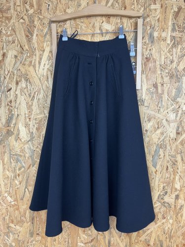 Dlouhá sukně Made in Italy s podílem vlny a polyamidu