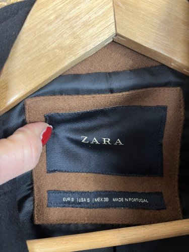 Pánský kabát ZARA s podílem vlny a polyesteru