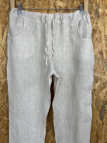Lněné kalhoty Made in Italy 100 % len