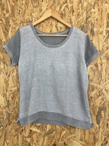 Přírodní tunika Made in Italy 50 % len 50 % bavlna