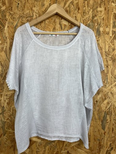 Oversize tunika Made in Italy s podílem bavlny a lnu