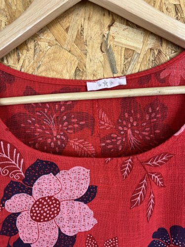 Přírodní šaty Made in Italy 70 % bavlna 30 % len