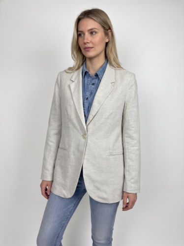 Lněné sako H&M 58 % viskoza 42 % len