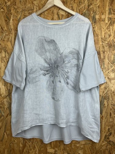 Oversize tunika Made in Italy 50 % bavlna 50 % len