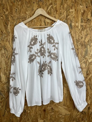 Tunika Cream s podílem bavlny a viskozy