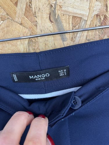 Námořní kalhoty Mango 52 % bavlna