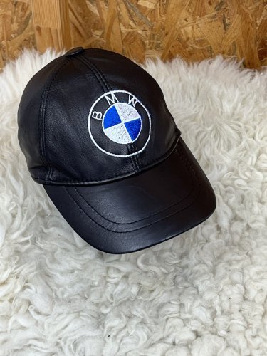 Kožená kšiltovka BMW 100 % kůže