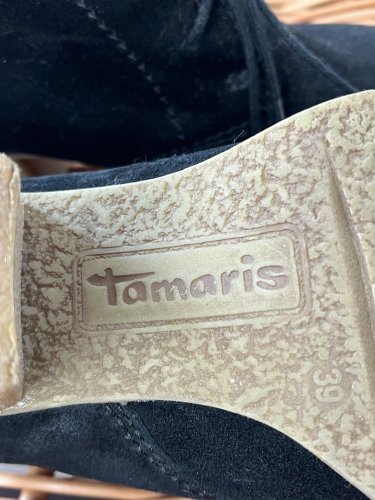 Boty na klínu Tamaris 100 % kůže