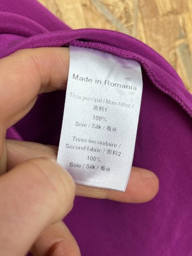 Hedvábný top Made in Romania 100 % hedvábí